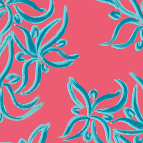 Carlotta Shirt Dress Abstract Flower Calypso Barrier Reef