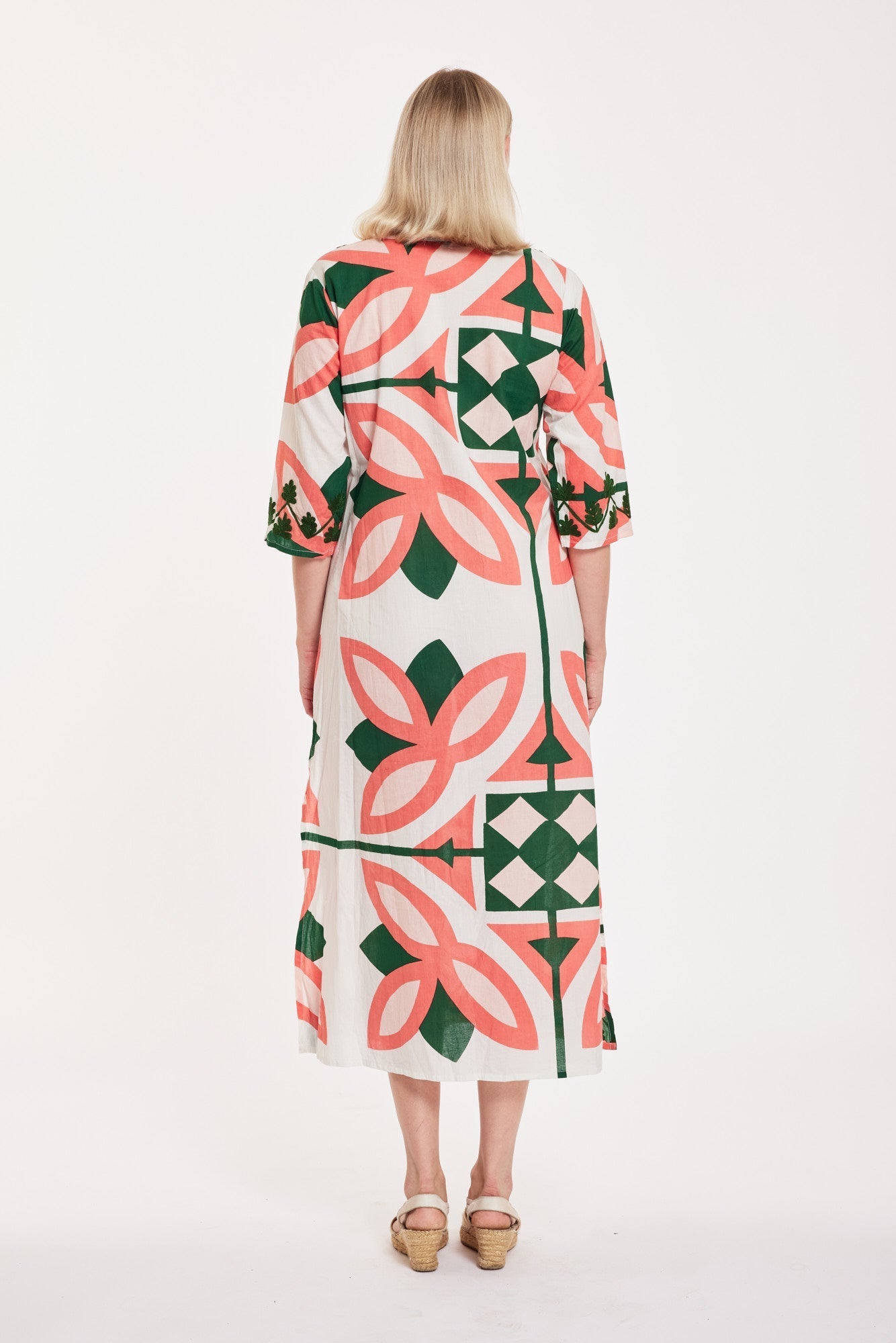 Elina Maxi Dress Moroccan Picturesque Pink Green