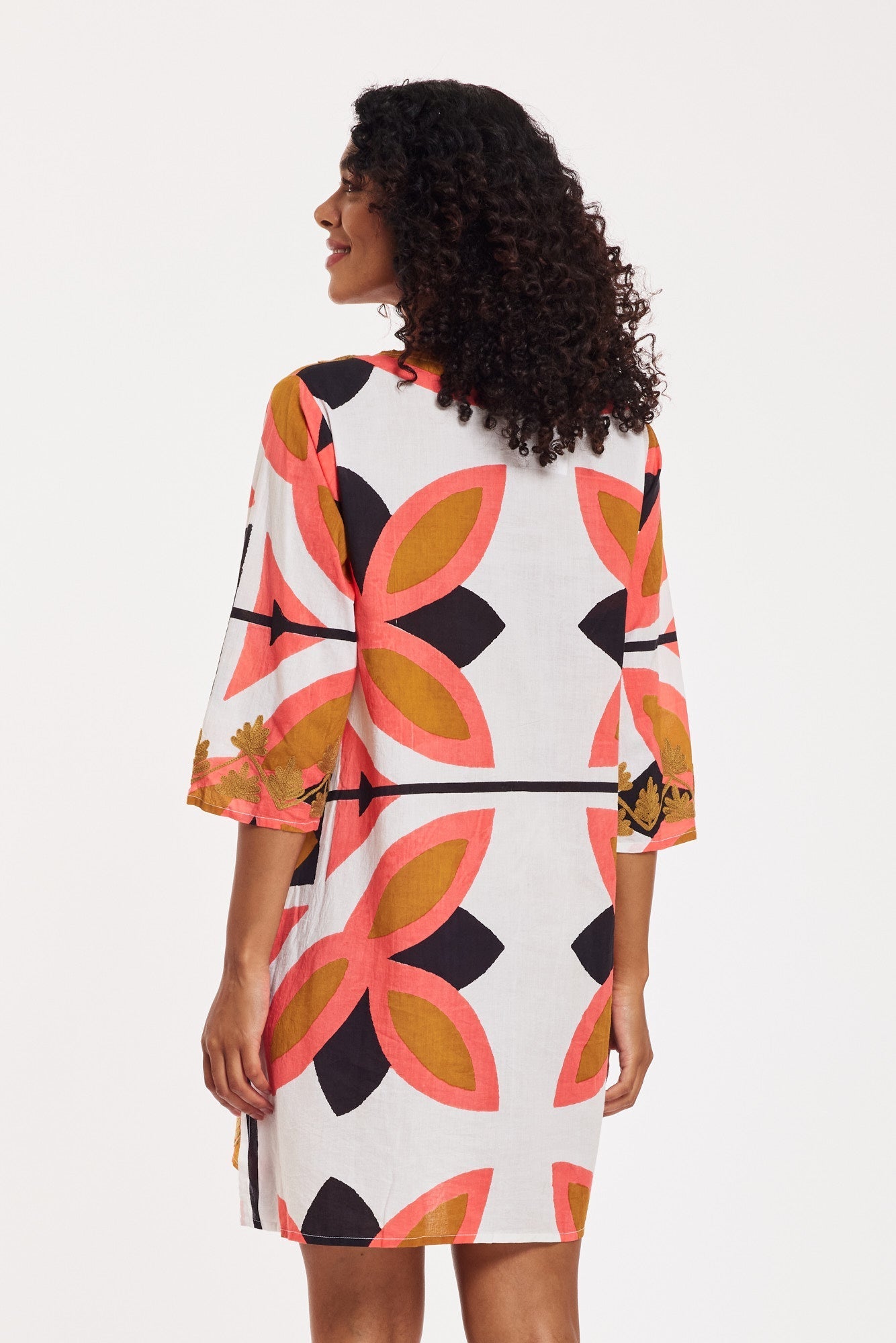 Elina Dress Moroccan Picturesque Bronze Pink Black