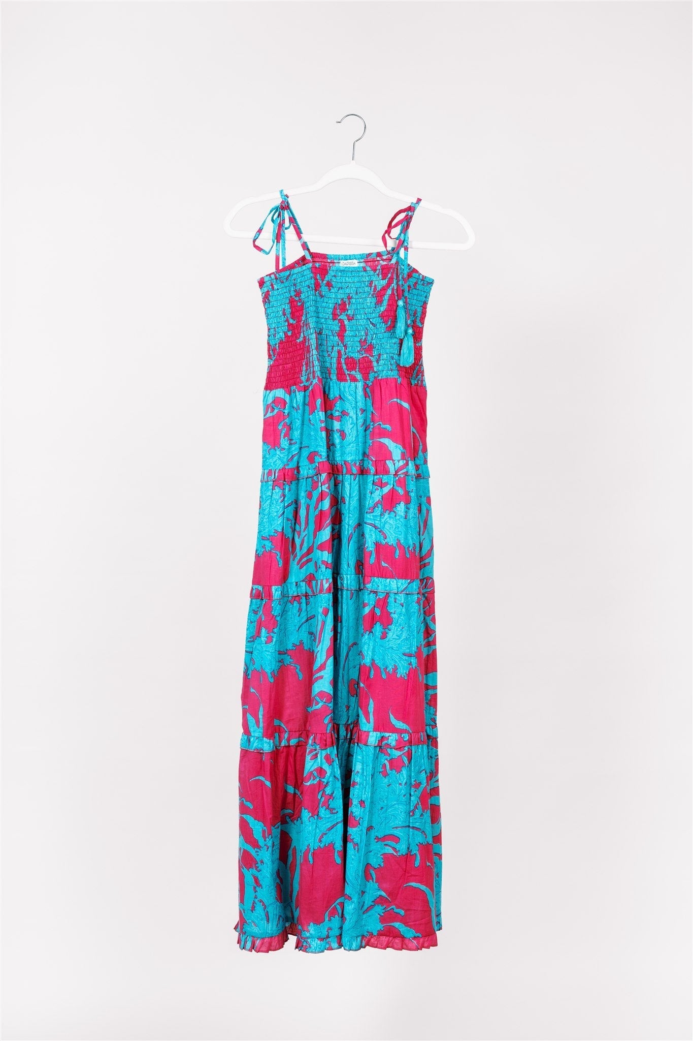 Dianora Maxi Dress Big Coral Super Pink Blue
