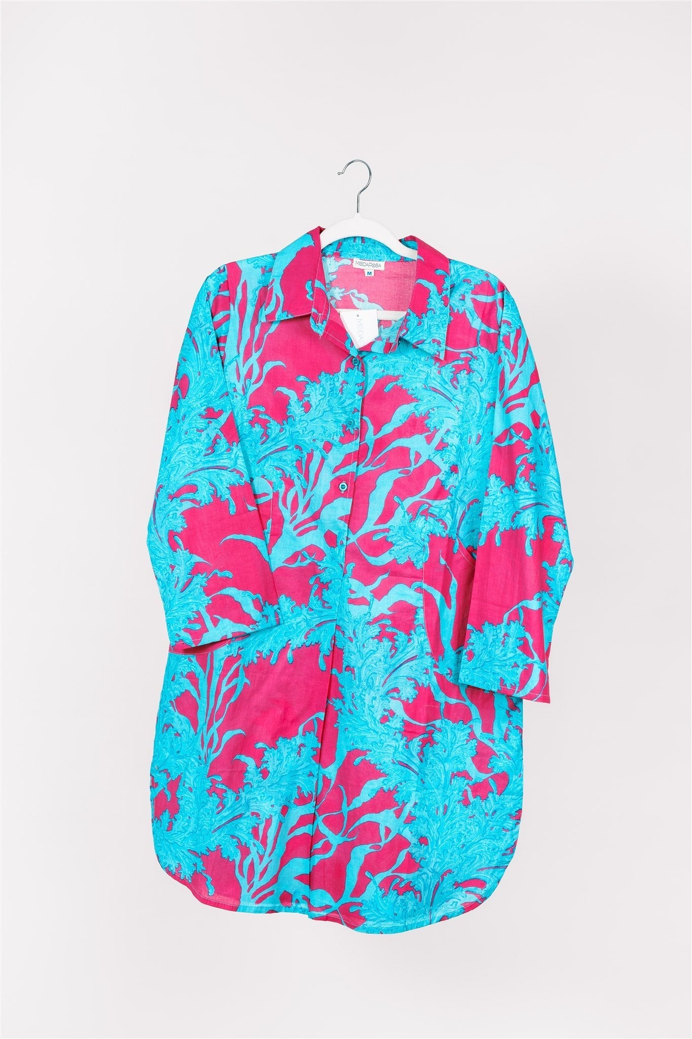 Gabriella Dress Big Coral Super Pink Blue
