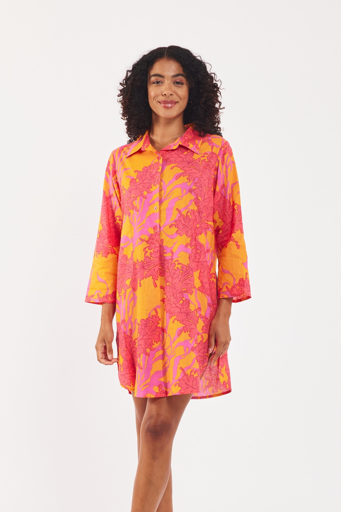 ModaPosa Gabriella Dress in Big Coral Orange Fuchsia – ModaPosa Online Store ModaPosa Gabriella Dress in Big Coral Orange Fuchsia – ModaPosa Online Store