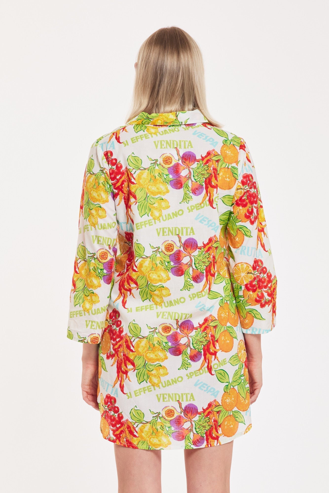 Gabriella Dress Fruttivendolo White Multi