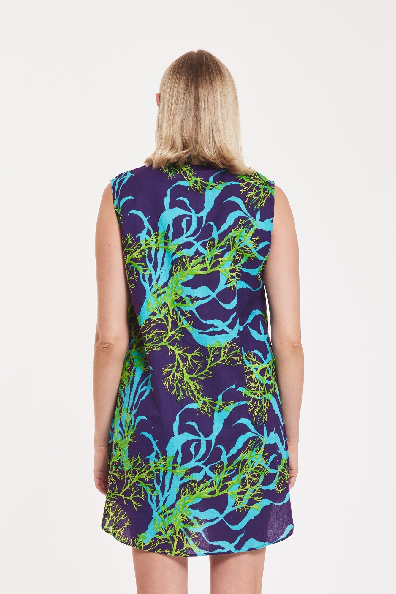 Gabriella Dress Thin Coral Indigo Green Blue