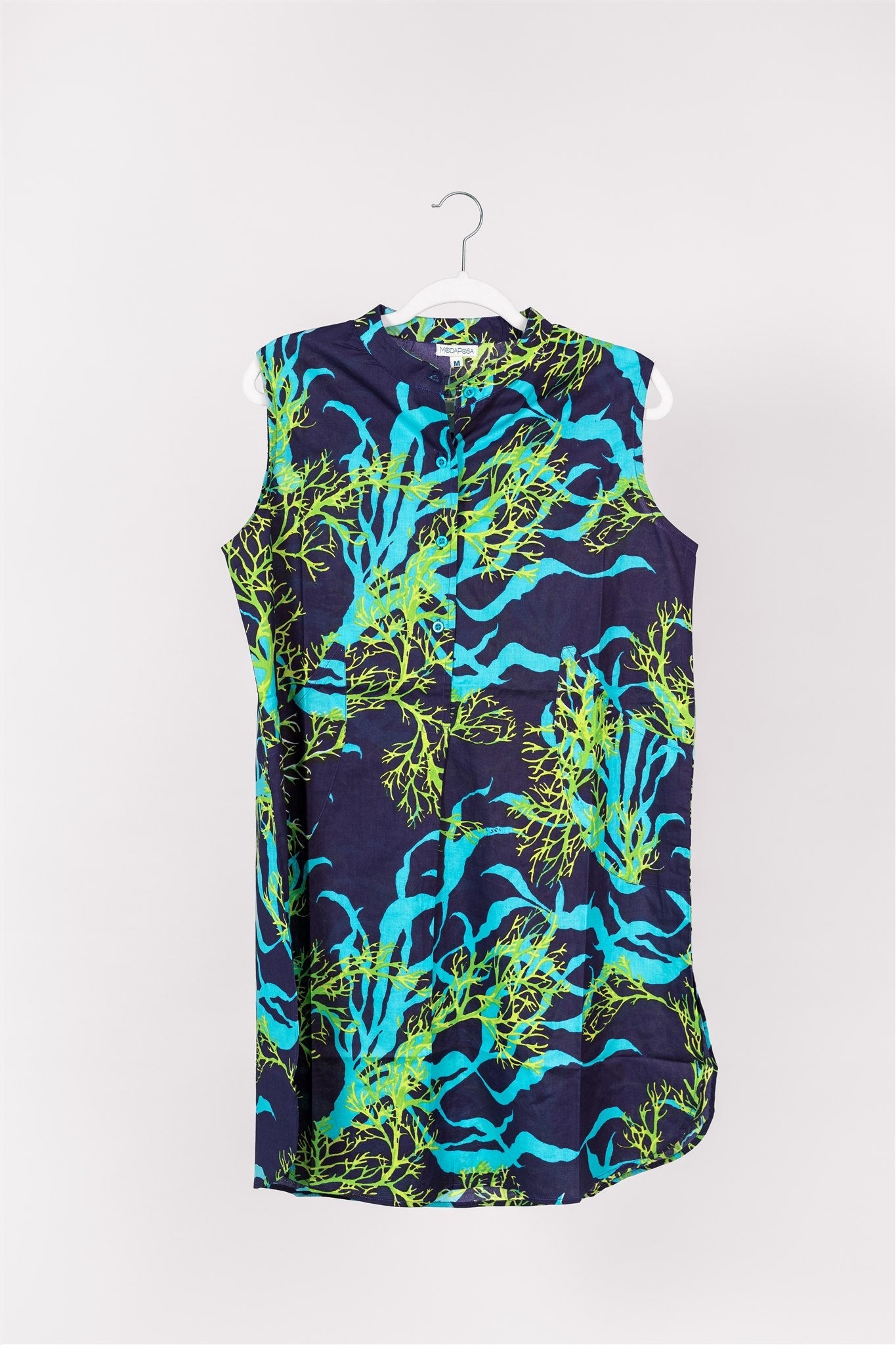 Gabriella Dress Thin Coral Indigo Green Blue
