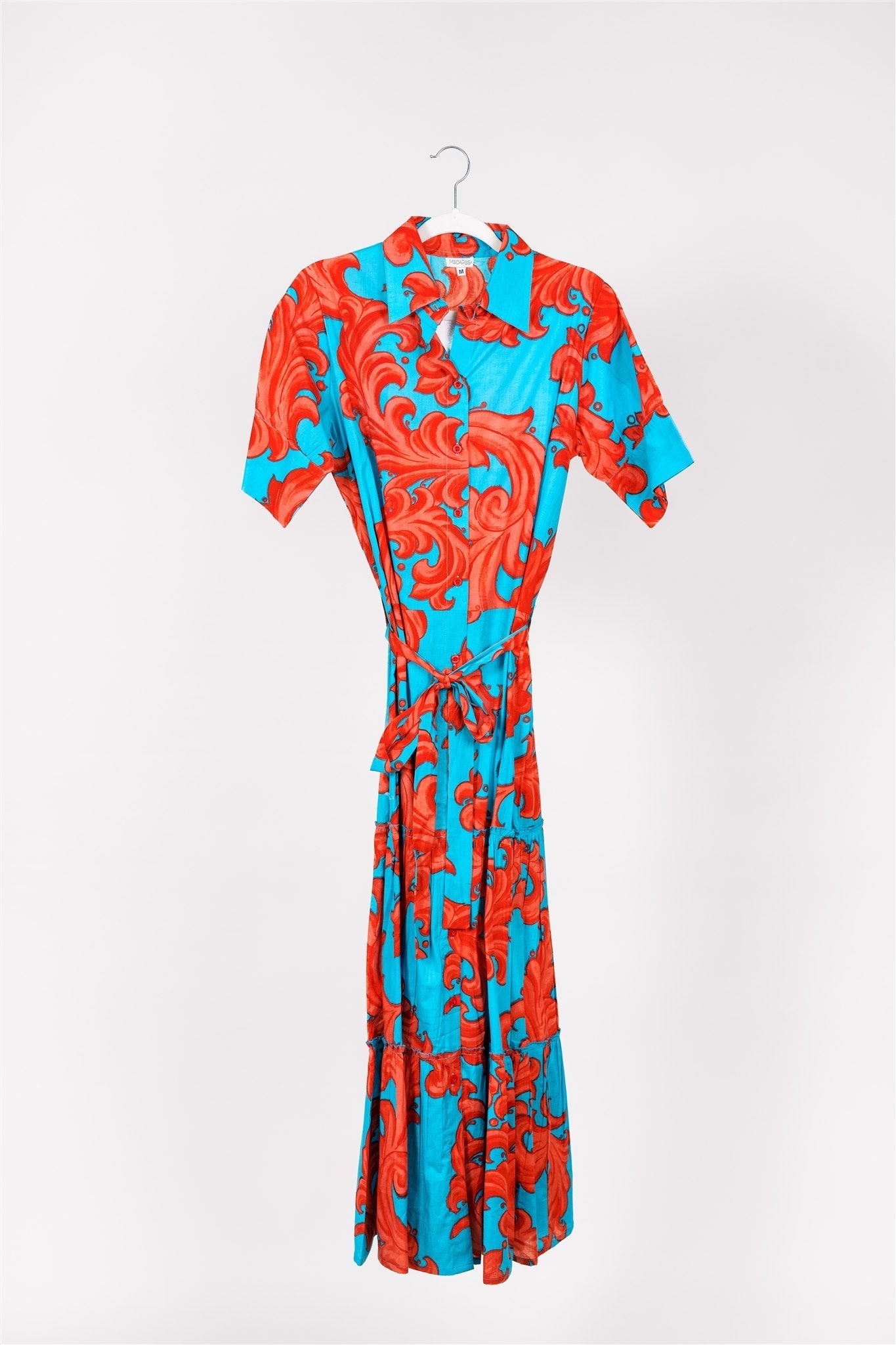 Alcee Maxi Dress Baroque Swirl Blue Red
