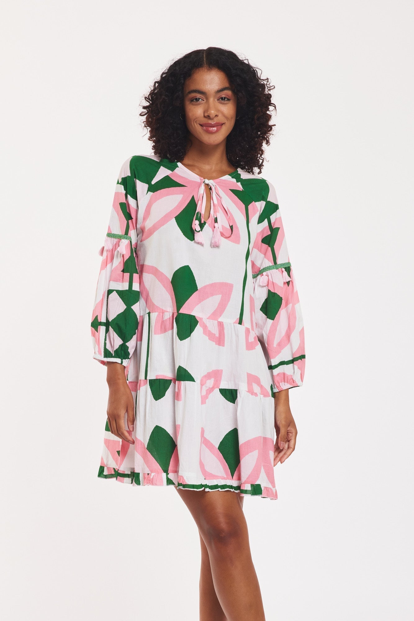 Alcee Dress Moroccan Picturesque Pink Green