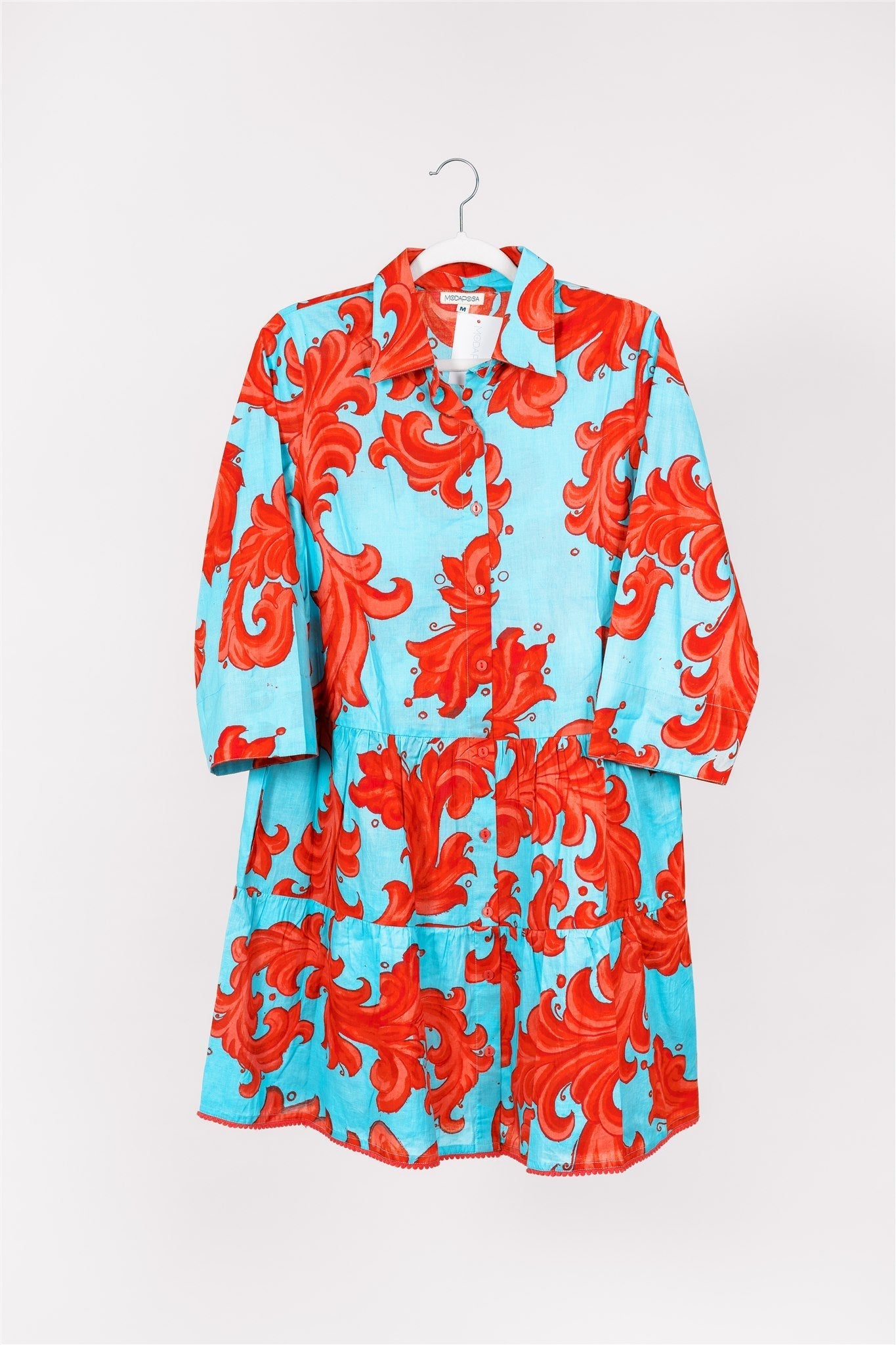 Alcee Dress Baroque Swirl Blue Red