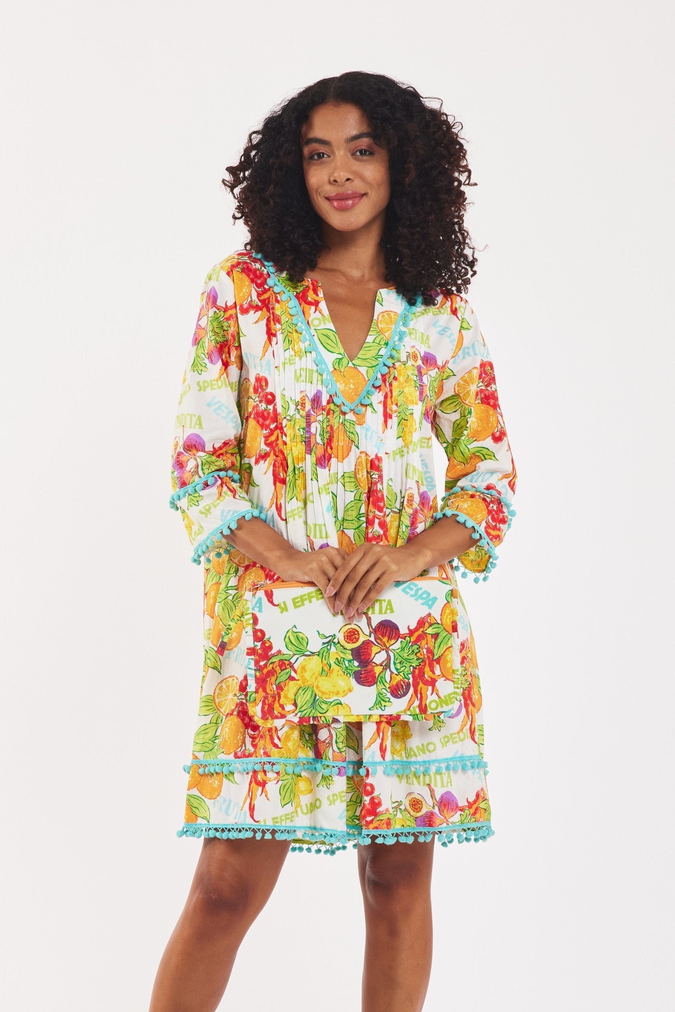 - Pamela Dress Fruttivendolo White Multi