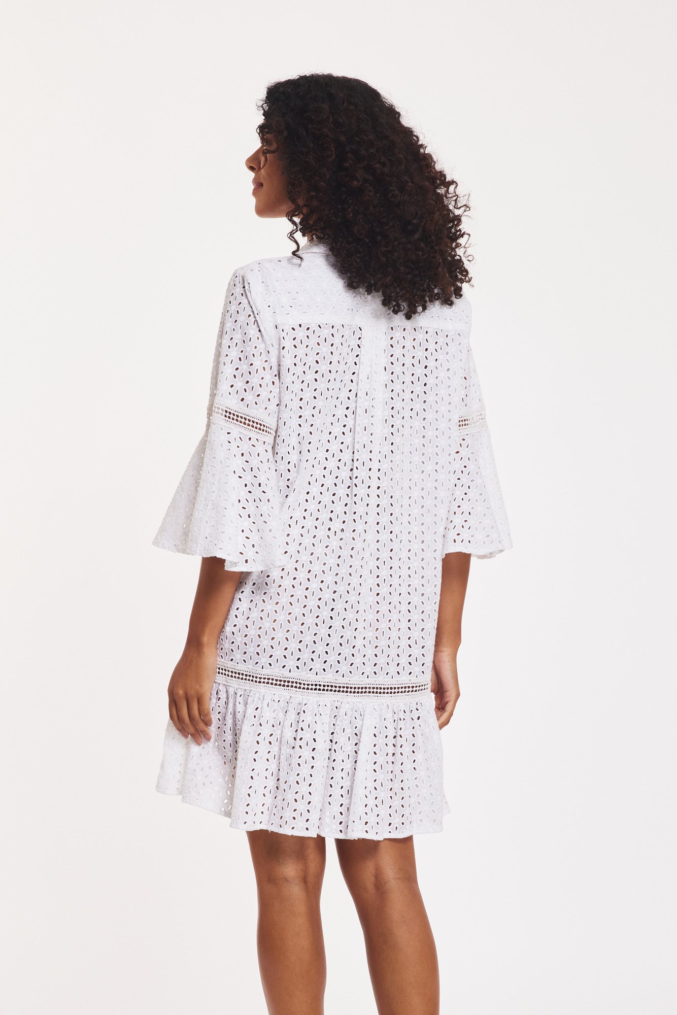 - Delaney Midi Dress White Cotton Cambric