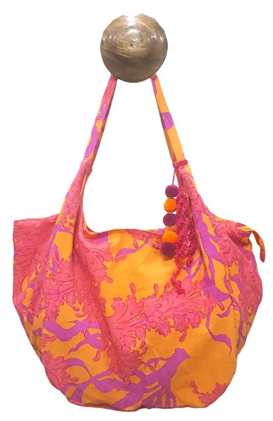 Preorder - Esona Bag Big Coral Orange Fuchsia