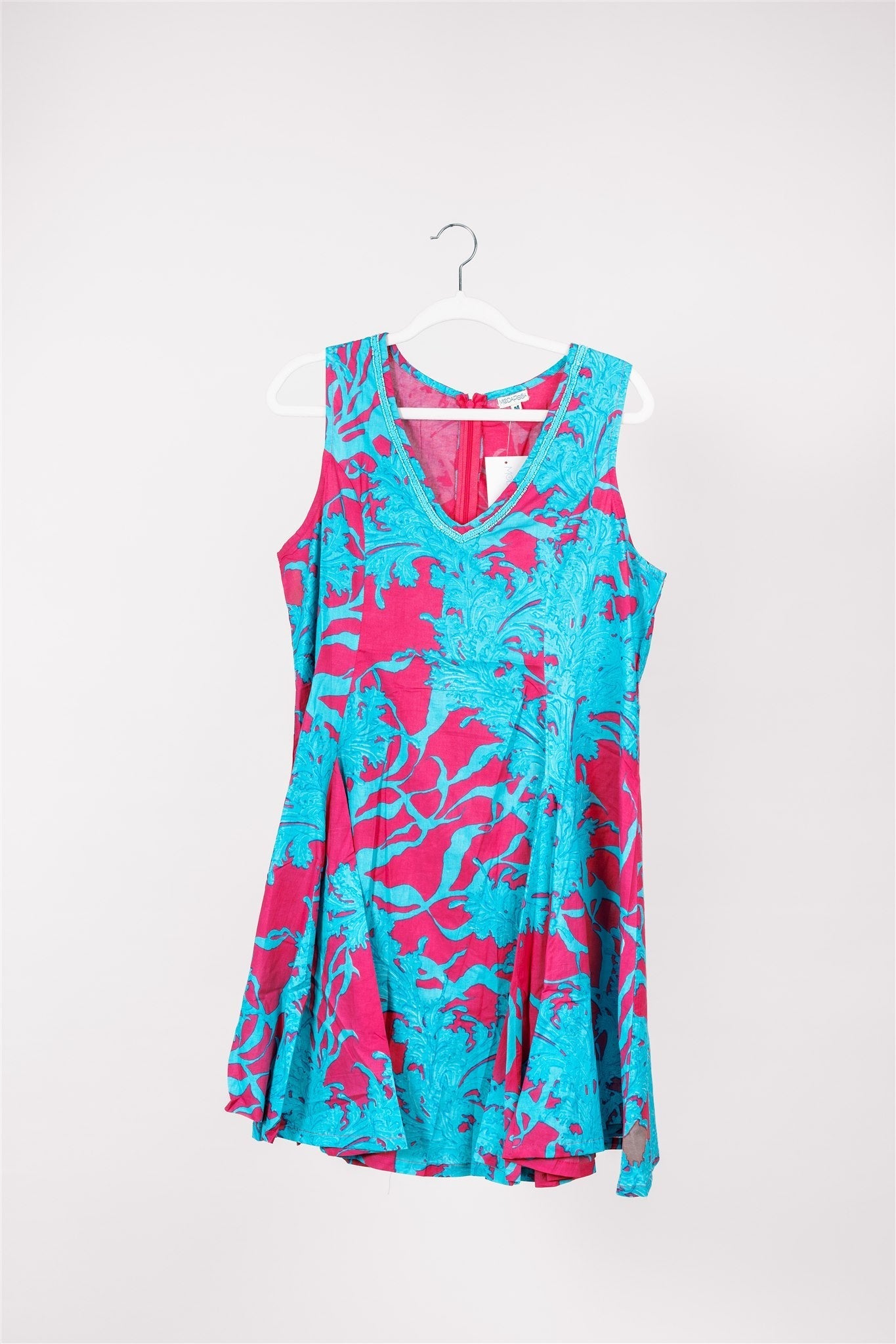 Preorder - Enrica Dress Big Coral Super Pink Blue