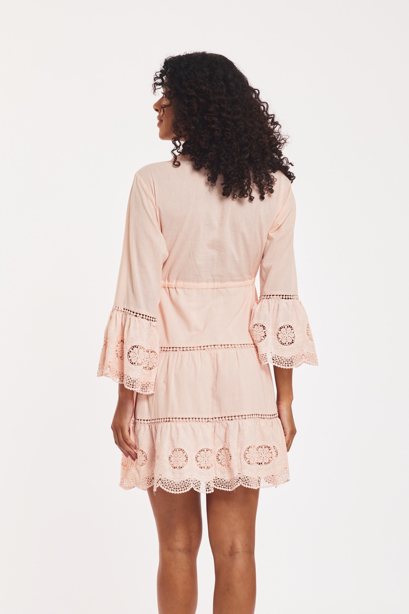 Preorder - Desideria Dress Seashell Beige Cotton Lace