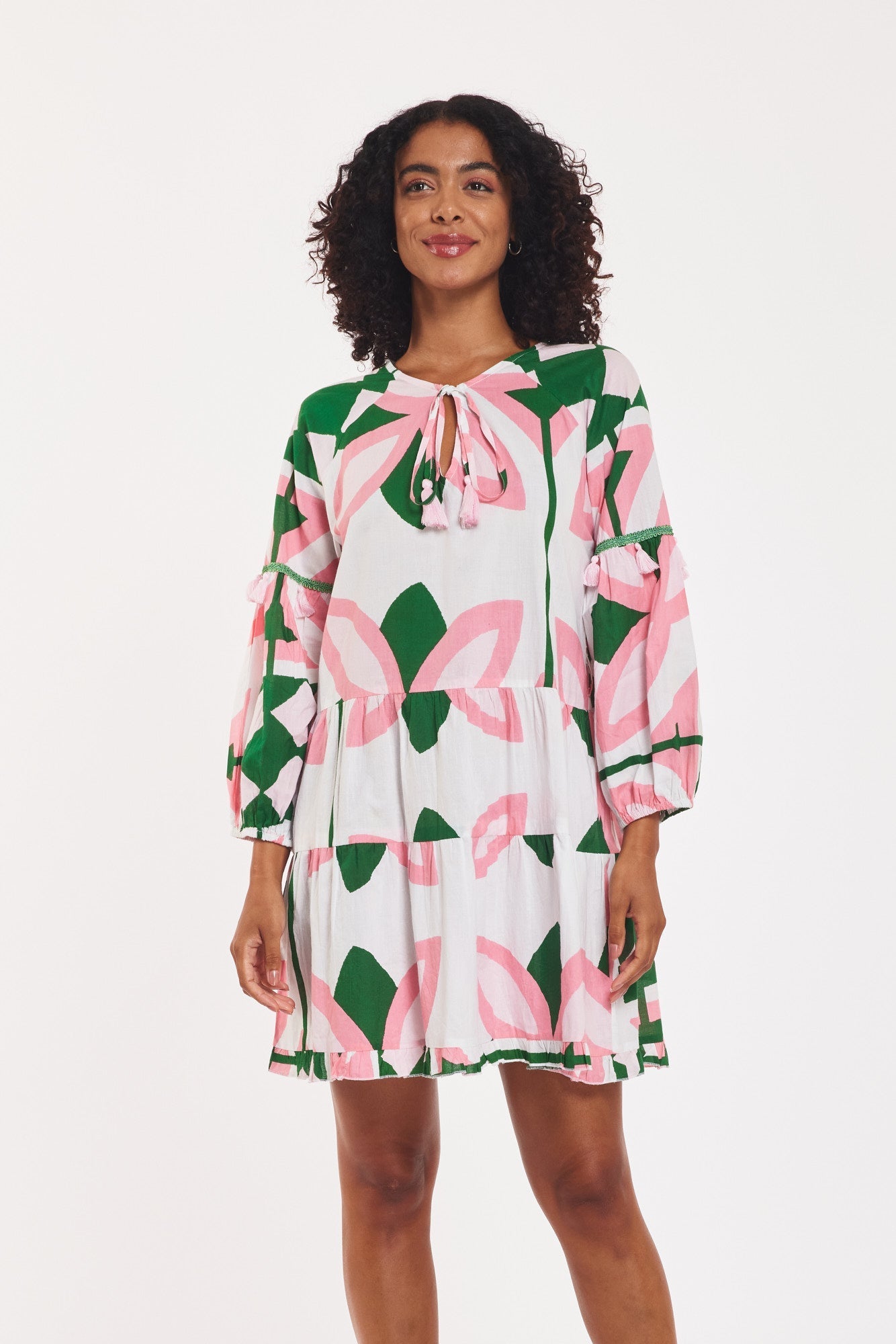 Preorder - Alcee Dress Moroccan Picturesque Pink Green