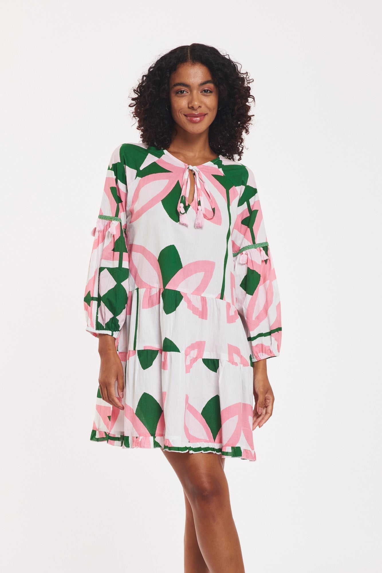 Preorder - Alcee Dress Moroccan Picturesque Pink Green