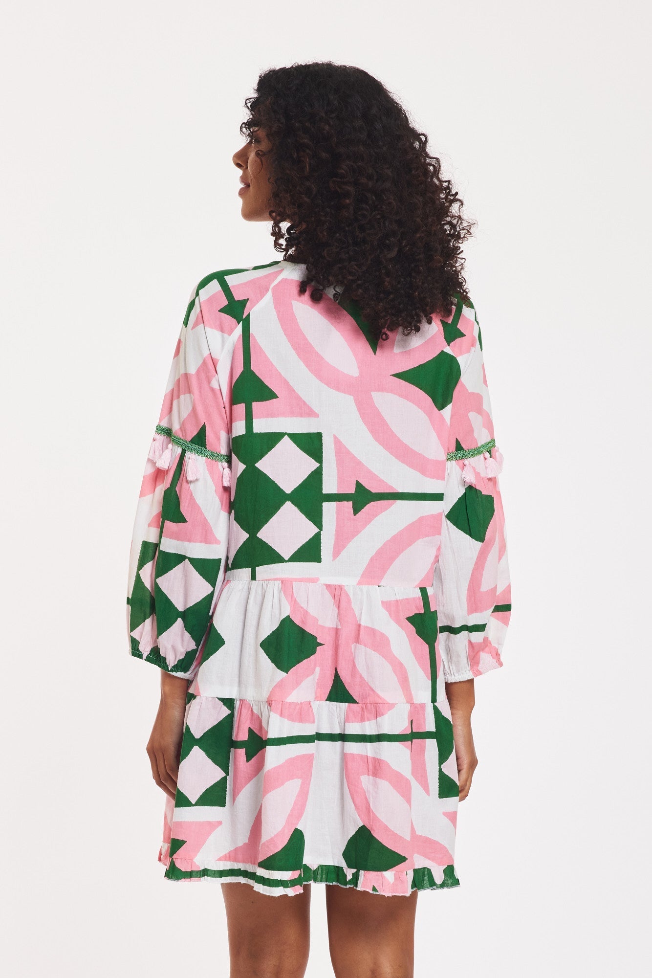 Preorder - Alcee Dress Moroccan Picturesque Pink Green