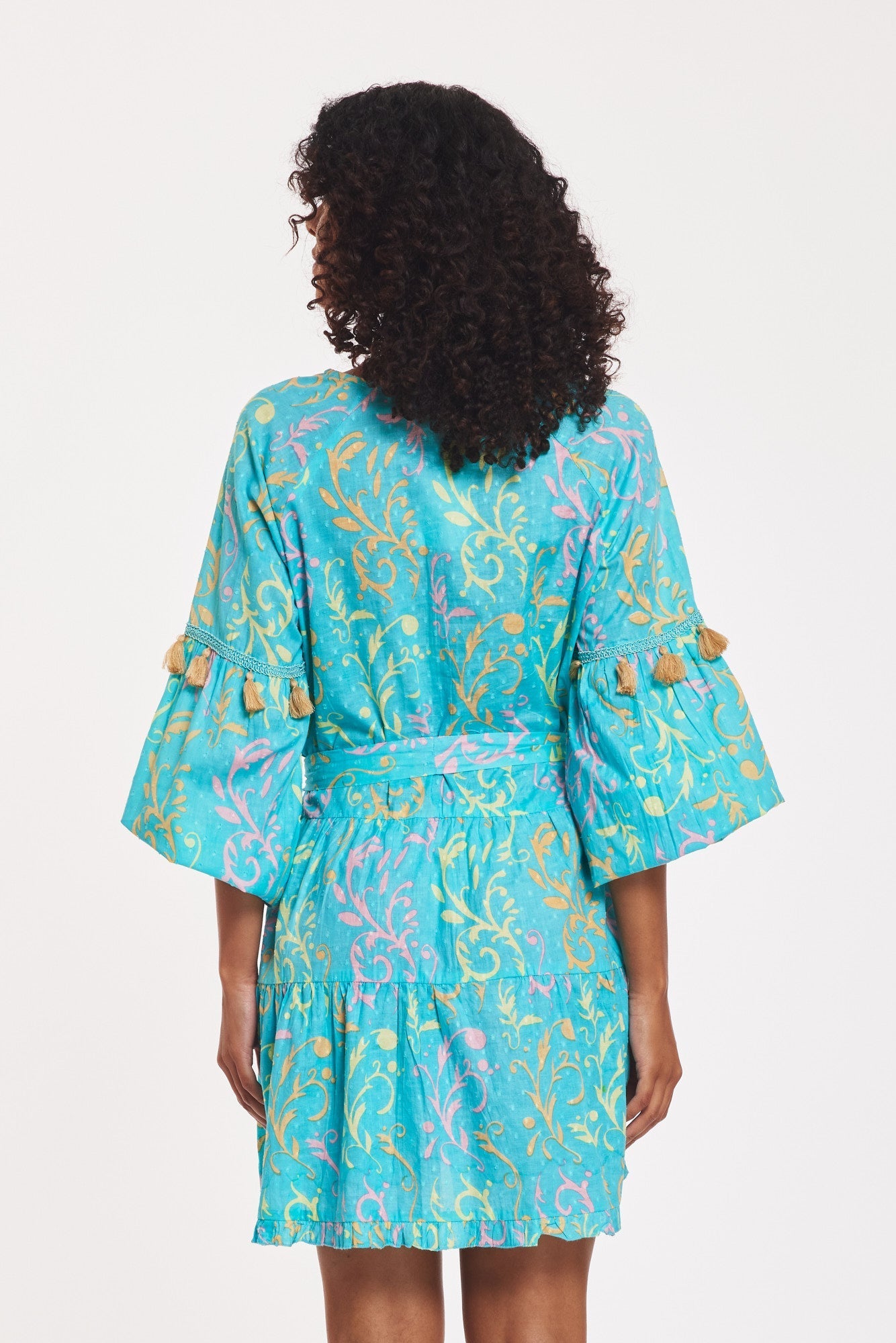 Preorder - Alcee Dress Miami Swirl Aqua Multi