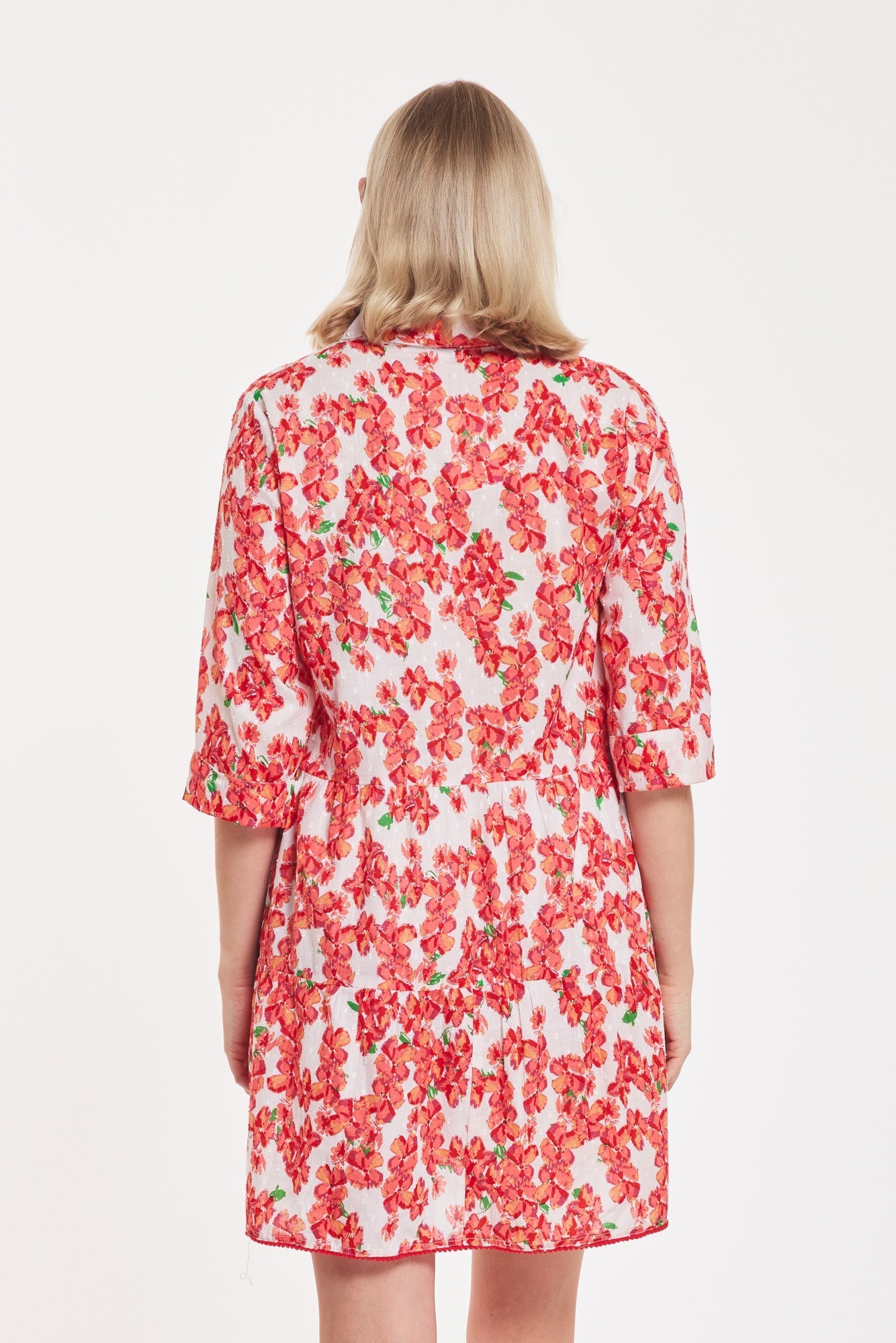 Preorder - Alcee Dress Bougainvillea White Poppy