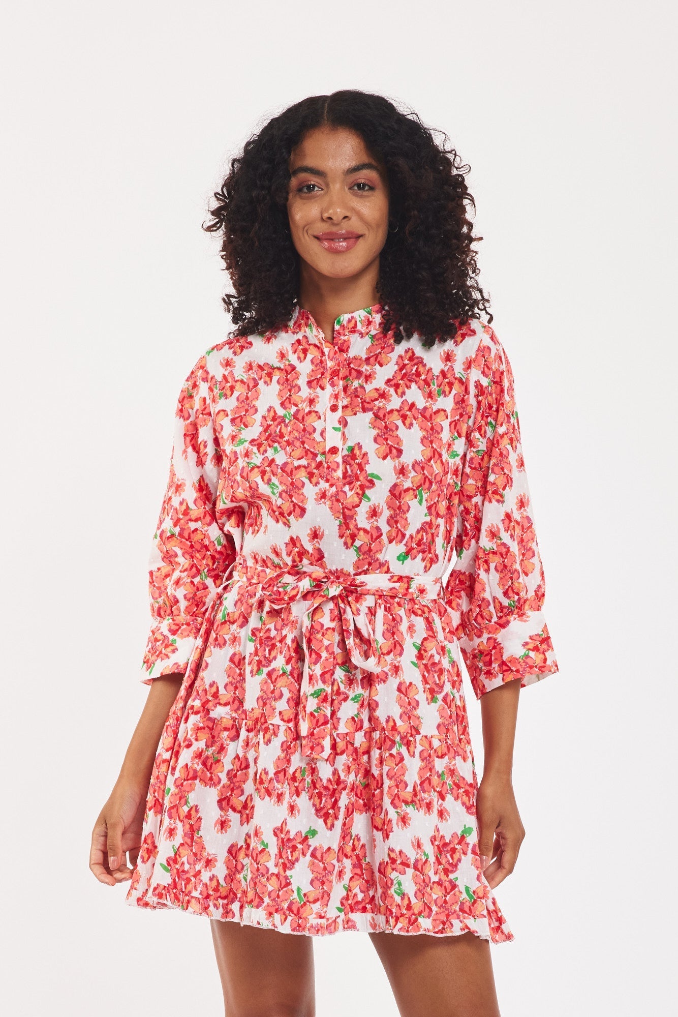 Preorder - Alcee Dress Bougainvillea White Poppy