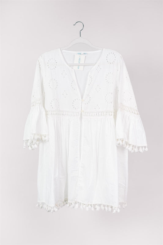 Preorder - Katia Blouse White Cotton Cambric